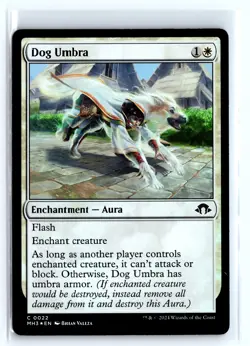FOIL Dog Umbra Modern Horizons 3 Common - MTG Magic the Gathering Card - Image 1