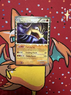 Pokemon TCG HGSS Triumphant Machamp Prime 95/102 Holo Ultra Rare Card NM - Image 1