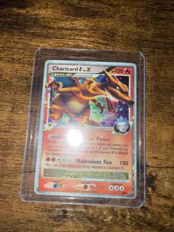 Charizard G LV.X DP45 Diamond & Pearl Black Star Promo Holo Pokemon Card MP+ LP- - Image 1