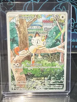 Meowth 106/094 Phantasmal Flames Holo Rare Pokemon TCG Card English - Image 1