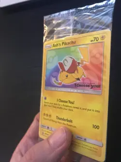 Pokemon Ash's Pikachu SEALED SM108 I Choose You! 2017 Black Star Promo - Image 3