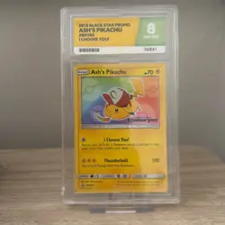 Ash's Pikachu SM108 Sun & Moon Black Star Promo I CHOOSE YOU Pokemon 2017 Ace 8 - Image 1