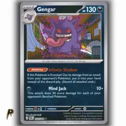 Pokemon Perfect Order Gengar 050/077 Reverse Holo Rare Card NM - Image 1