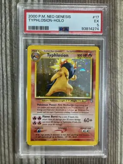 Typhlosion - 17/111 - Pokemon Neo Genesis Holo Rare Card PSA 5 - Image 1