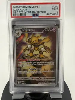 2025 POKEMON MEP EN-ME BLACK STAR PROMO #009 ALAKAZAM PSA 9 - Image 1
