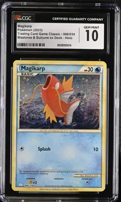 CGC 10 Pokemon Magikarp 006/034 Trading Card Game Classic Blastoise/Suicune Deck - Image 1