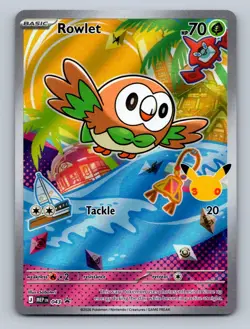 Rowlet 043 Holo Promo ME: Mega Evolution Promo Pokemon TCG Card NM - Image 1