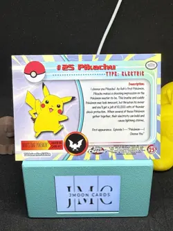 Topps Pokemon English TV Card Chrome Series 1 #25 Pikachu Holo Foil Near Mint - Image 2