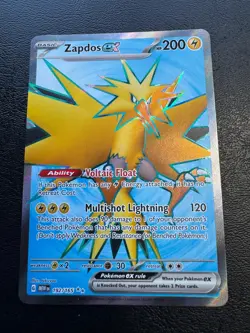 Pokemon Zapdos ex 192/165 SV: Scarlet & Violet 151 (MEW) Ultra Rare NM! - Image 1