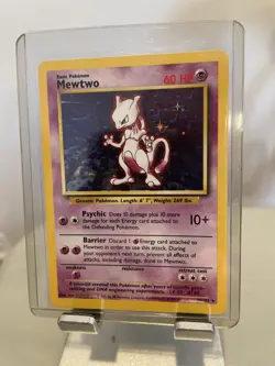 Pokemon TCG Mewtwo 1999 Base Set #10/102 Unlimited Rare Holo Card - Image 1