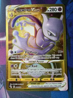 Pokemon Go Mewtwo VSTAR 86/78 Secret Rare TCG Card - NM - Image 1