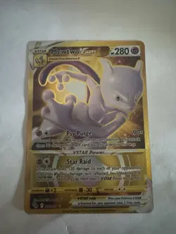 Pokemon Go Mewtwo VSTAR TCG Card 86/78 Secret Rare, Near Mint Condition - Image 1