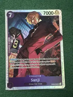 One Piece TCG Sanji SR Foil Card OP09 065 English Edition NM Condition - Image 1