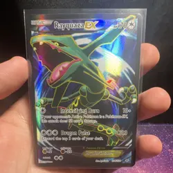 Pokemon Rayquaza EX Ultra Rare Full Art Holo Card Roaring Skies 104/108 - Image 1