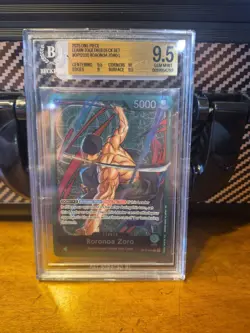 One Piece CCG Roronoa Zoro OP12-020 Alt Art Leader - English - BGS 9.5 Gem Mint - Image 1