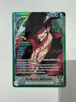 OP14-020 Dracule Mihawk Leader Alt Art One Piece TCG English Card - Image 1
