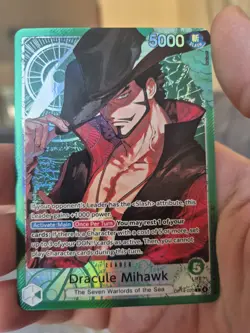 OP14-020 Dracule Mihawk (Alt Art Leader) ONE PIECE Card TCG NM English - Image 1