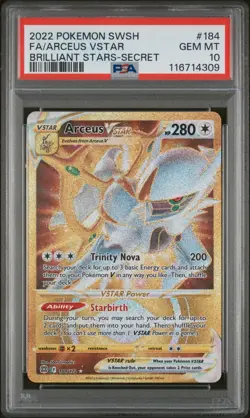 PSA 10 Gem Mint Arceus VSTAR 2022 Brilliant Stars Secret Rare Pokemon Card - Image 1