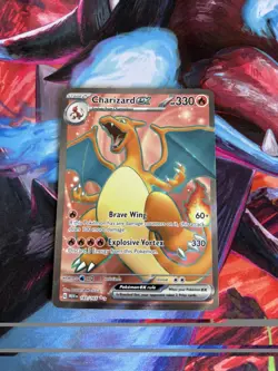 Pokemon TCG Charizard Ex 183/165 Full Art Scarlet & Violet 151 - Image 1