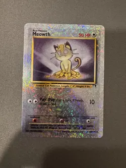 Meowth 53/110 Legendary Collection Reverse Holo WOTC Vintage Pokemon Card LP - Image 1