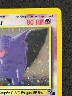 1999 Pokemon Gengar 5/62 Fossil Holo Rare WOTC Unlimited NM - Image 3
