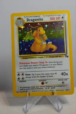 1999 Pokemon Dragonite Holo 4/62 Fossil Unlimited WOTC Near Mint NM - Image 1