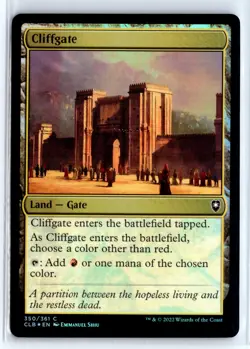 FOIL Cliffgate Baldur's Gate Common - MTG Magic the Gathering Card - Image 1