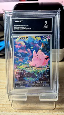 Graded 9 mint Clefairy 094/088 - Illustration Rare - Perfect Order Pokemon TCG - Image 1