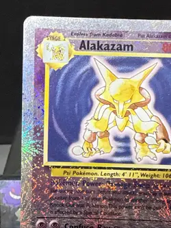 Pokemon Card Alakazam 1/110 Rare Legendary Collection Holo Reverse Holo Played - Image 3