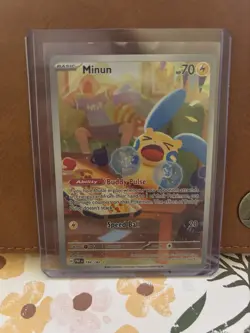 Minun 194/182 Paradox Rift Illustration Rare Pokemon TCG Card - Image 1