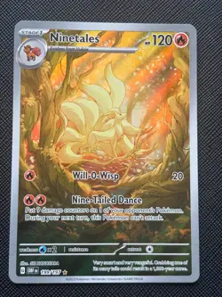 Pokemon Card - Obsidian Flames Ninetales Illustration Rare 199/197 NM - Image 1