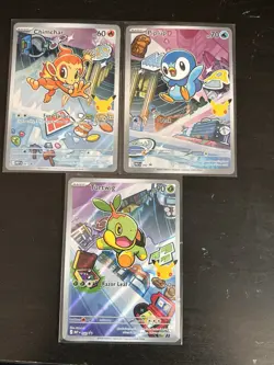 First Partner Illustration Collection Series 1 Gen 4 Sinnoh Starters Pokemon TCG - Image 1