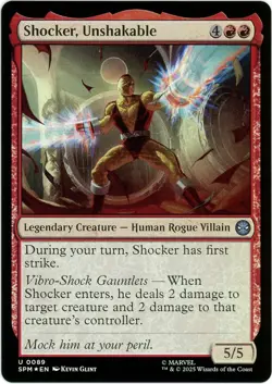 Shocker, Unshakable (Foil) - 0089 - Marvel's Spider-Man - MTG - SHIPS NOW - NM/M - Image 1
