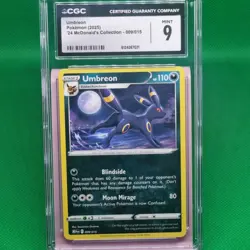 CGC 9 Umbreon Pokemon TCG 2025 McDonald's Collection - 009/015 Rare Mint Graded - Image 1