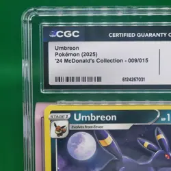 CGC 9 Umbreon Pokemon TCG 2025 McDonald's Collection - 009/015 Rare Mint Graded - Image 3