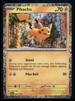 PIKACHU 006/015 HOLO PROMO MCDONALD'S COLLECTION 2023 POKEMON NM - Image 1