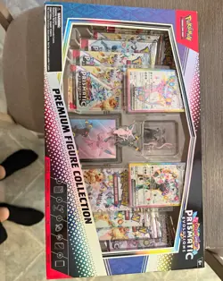 Pokemon TCG Prismatic Evolutions Premium Figure Collection Box Espeon Umbreon - Image 1
