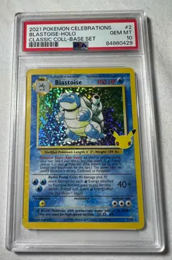The Pokemon Company Blastoise Celebrations Classic Collection Holo PSA 10 ENG - Image 3