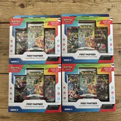 4 x Pokemon TCG First Partner Illustration Collection Series 3 NEW SEALED ✅ - Image 1