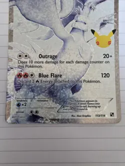 Pokemon TCG Reshiram 113/114 Celebrations Classic Collection Holo English 130 HP - Image 3