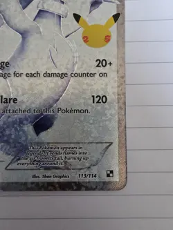 Pokemon TCG Reshiram 113/114 Celebrations Classic Collection Holo English 130 HP - Image 4