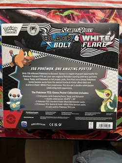 Pokemon TCG Unova Poster Collection S&V Black & White Bolt/Flare 4 Packs - Image 2
