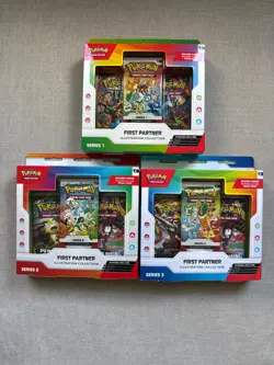 Pokemon TCG: First Partner Illustration Collection x 3 Series 1, 2 and 3 - Image 1