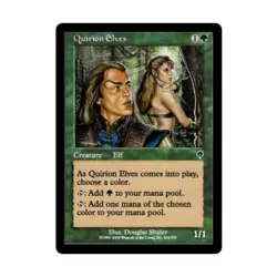 WOTC MtG Invasion Quirion Elves (C) (Foil) EX - Image 1