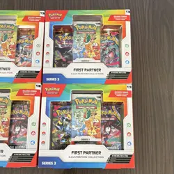 4X POKEMON TCG First Partner Illustration Collection Series 3 Promo, 3 Packs - Image 3