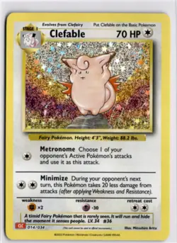 Pokemon English CLC *Holo Clefable 014/034 NM TCG Classic Collection - Image 1