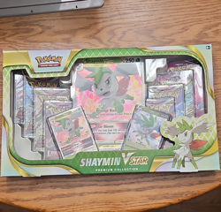 Pokemon TCG Shaymin VSTAR Premium Collection Box English 2022 Promo 3 Cards - Image 1