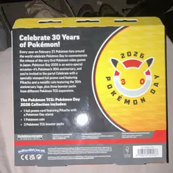 Pokemon TCG Pokemon Day 2026 Collection Box Pikachu Promo Coin 3 Boosters - Image 2