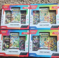 Pokemon TCG First Partner Illustration Collection Series 2 & 3 - 4 Box Lot Promo - Image 1