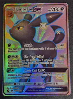 Pokemon Umbreon GX SV69/SV94 Hidden Fates Shiny Vault Shiny Holo Rare NM - Image 3